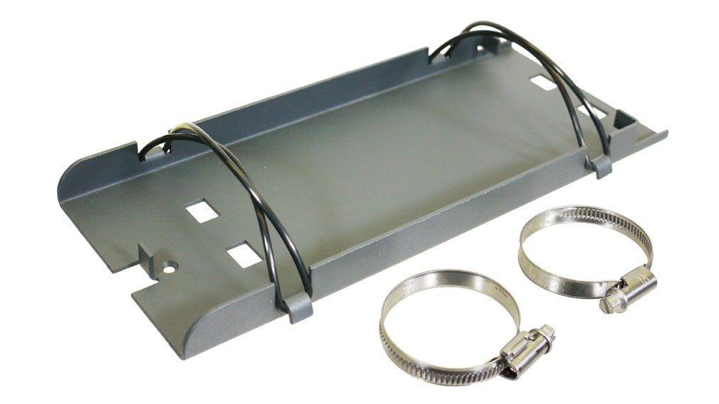 Netzteilplatte 110x230 mm mit Schellen- oder Schraubbefestigung für Laptop-Halterung Netzteilplatte 110x230 mm mit Schellen- oder Schraubbefestigung für Laptop-Halterung