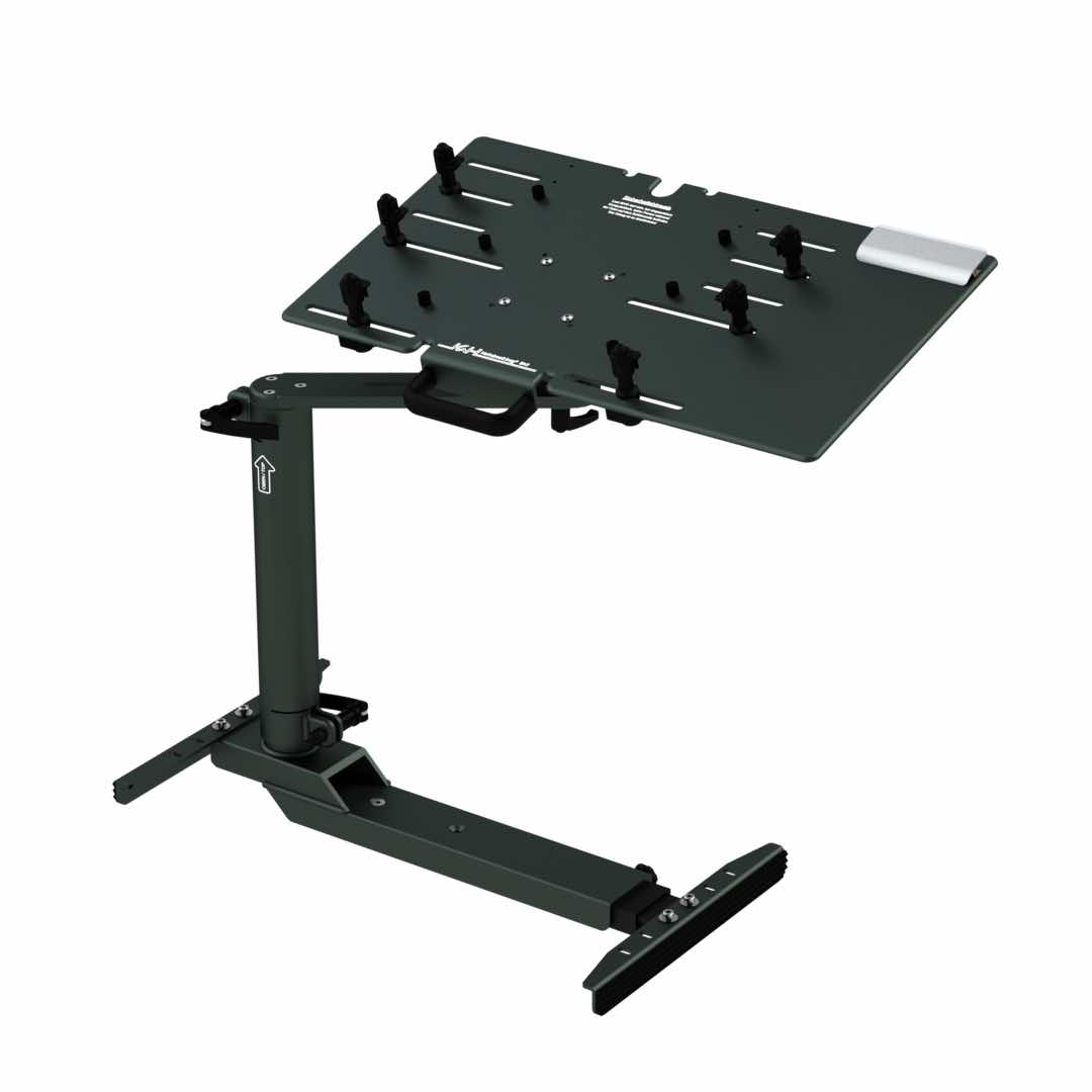 Laptop-Haltesystem Notebookboy® UNI auf Einspreizbasis mit Standrohr 300 mm Laptop-Haltesystem Notebookboy® UNI auf Einspreizbasis mit Standrohr 300 mm