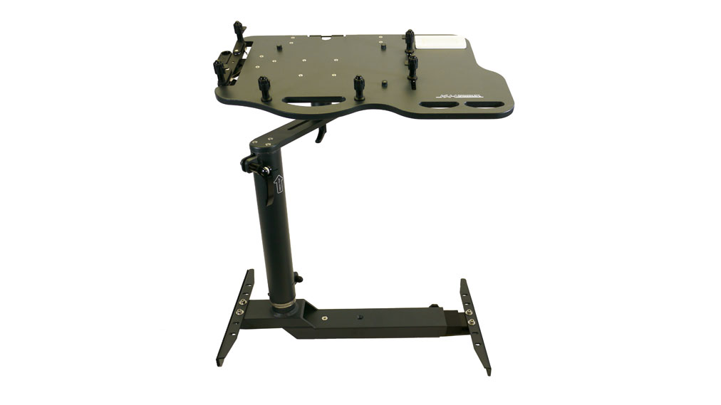 Laptop-Haltesystem Notebookboy® MAXI auf Einspreizbasis mit Standrohr 300 mm Laptop-Haltesystem Notebookboy® MAXI auf Einspreizbasis mit Standrohr 300 mm