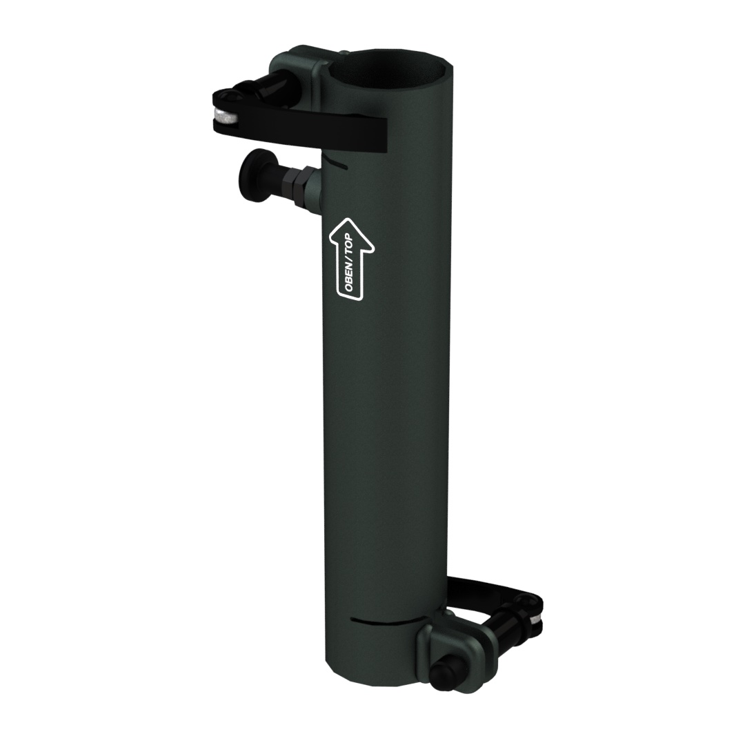 Standrohr 250 mm gerade mit 2 Exzenterhebeln und Rastbolzen für Laptop-Halterung Standrohr 250 mm gerade mit 2 Exzenterhebeln und Rastbolzen für Laptop-Halterung