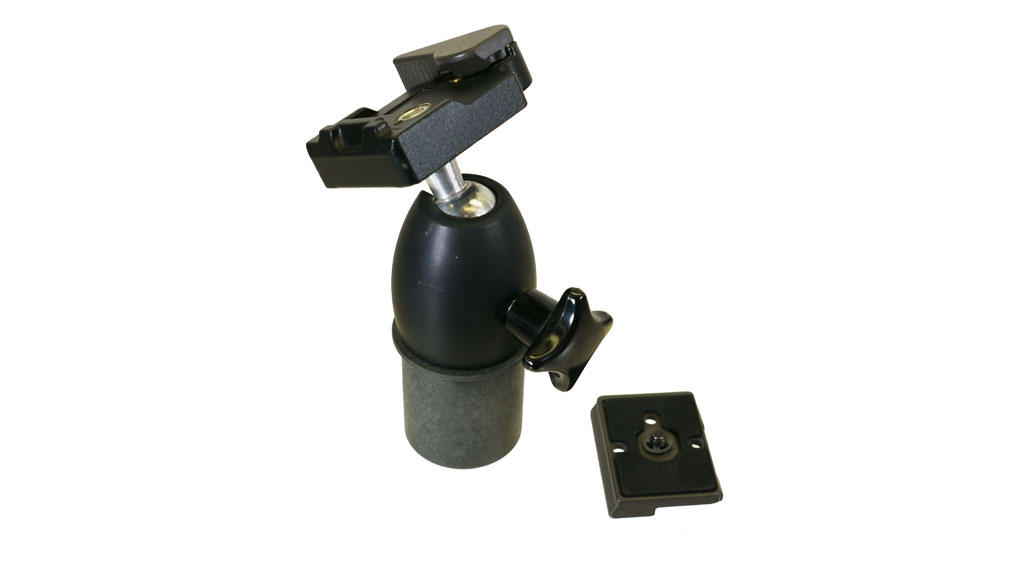 Kugelgelenk KG-28 auf Säule 50 mm mit Schnellwechsler für Laptop-Halterung Kugelgelenk KG-28 auf Säule 50 mm mit Schnellwechsler für Laptop-Halterung