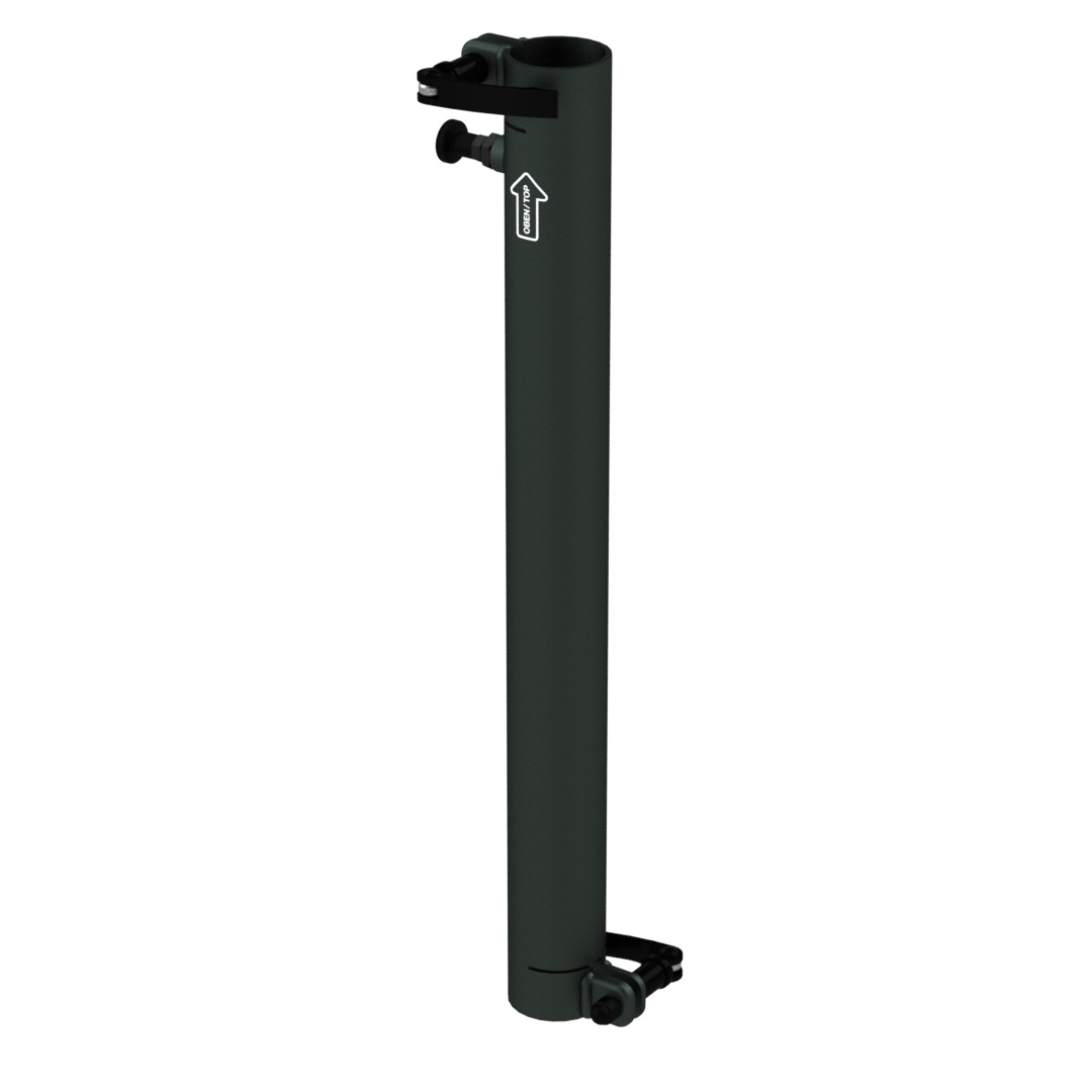 Standrohr 500 mm gerade mit 2 Exzenterhebeln für Laptop-Halterung Standrohr 500 mm gerade mit 2 Exzenterhebeln für Laptop-Halterung