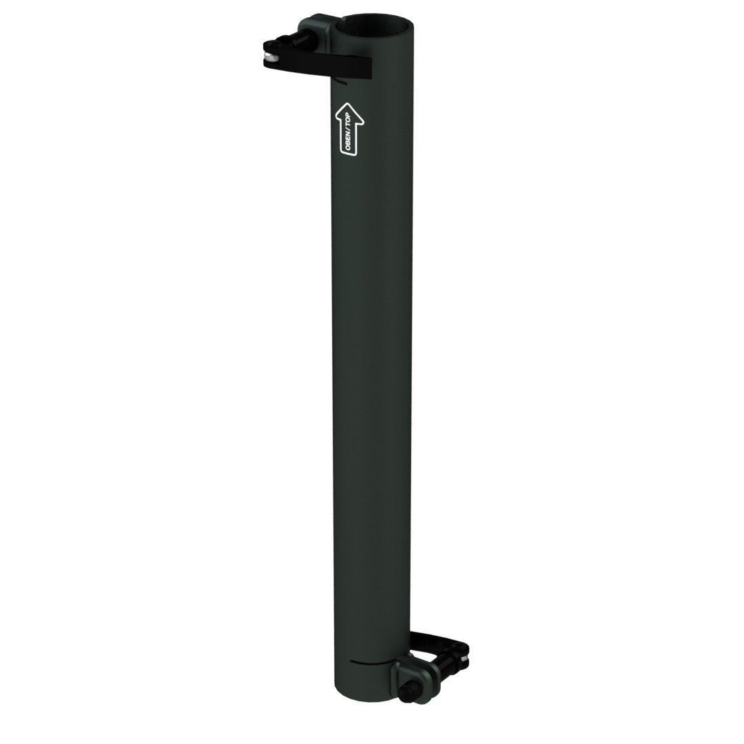 Standrohr 450 mm gerade mit 2 Exzenterhebeln für Laptop-Halterung Standrohr 450 mm gerade mit 2 Exzenterhebeln für Laptop-Halterung