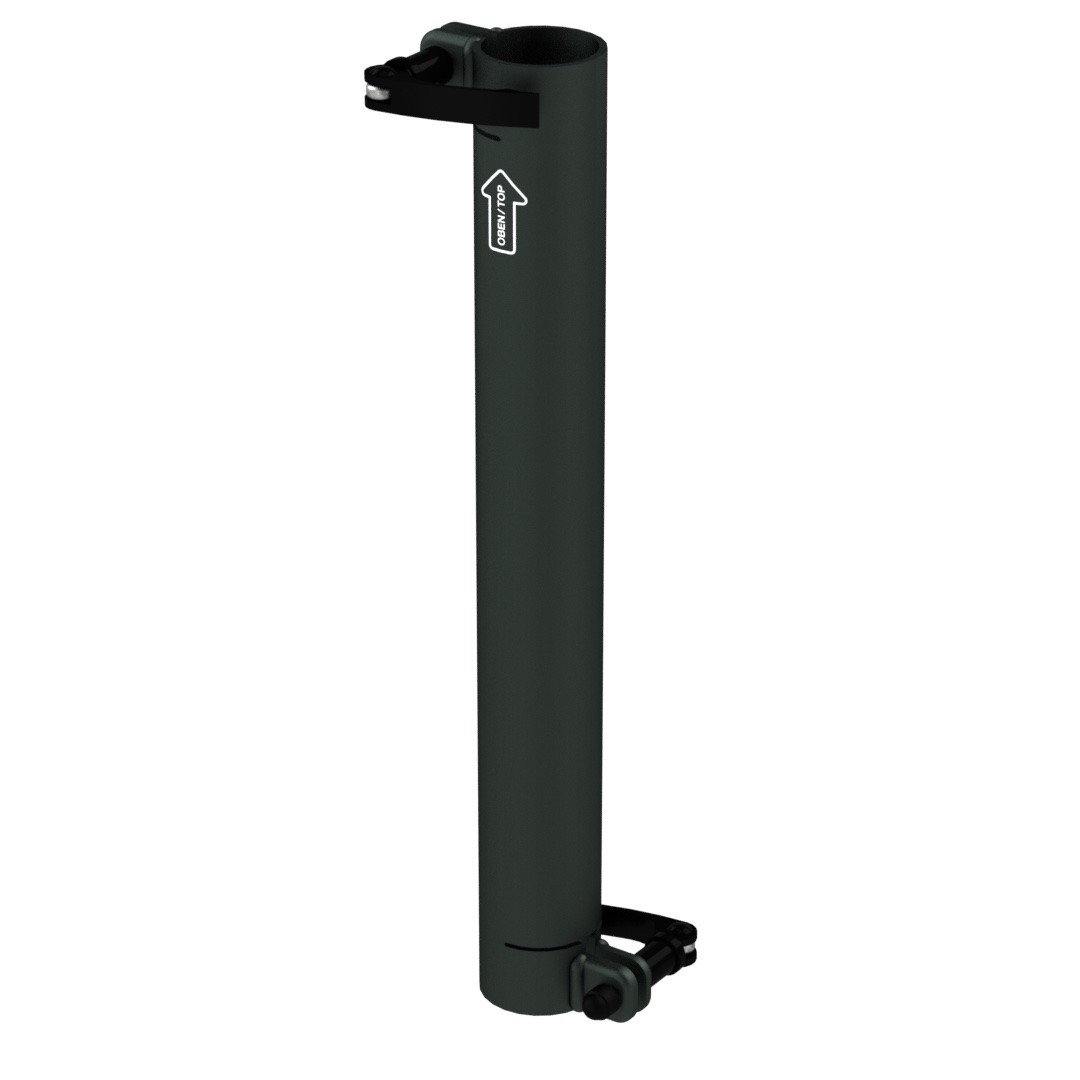 Standrohr 400 mm gerade mit 2 Exzenterhebeln für Laptop-Halterung Standrohr 400 mm gerade mit 2 Exzenterhebeln für Laptop-Halterung